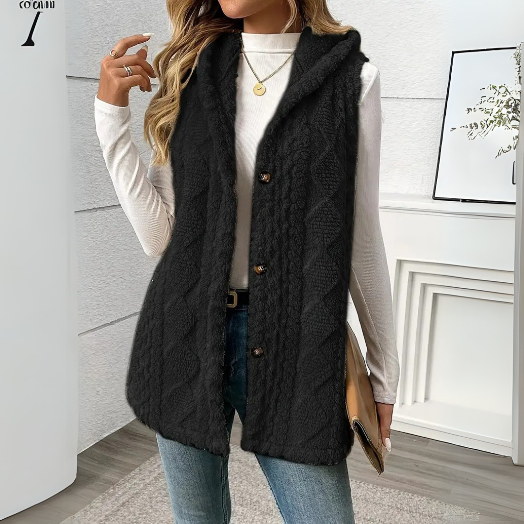 Sophia - Cozy Wool Vest with Hood