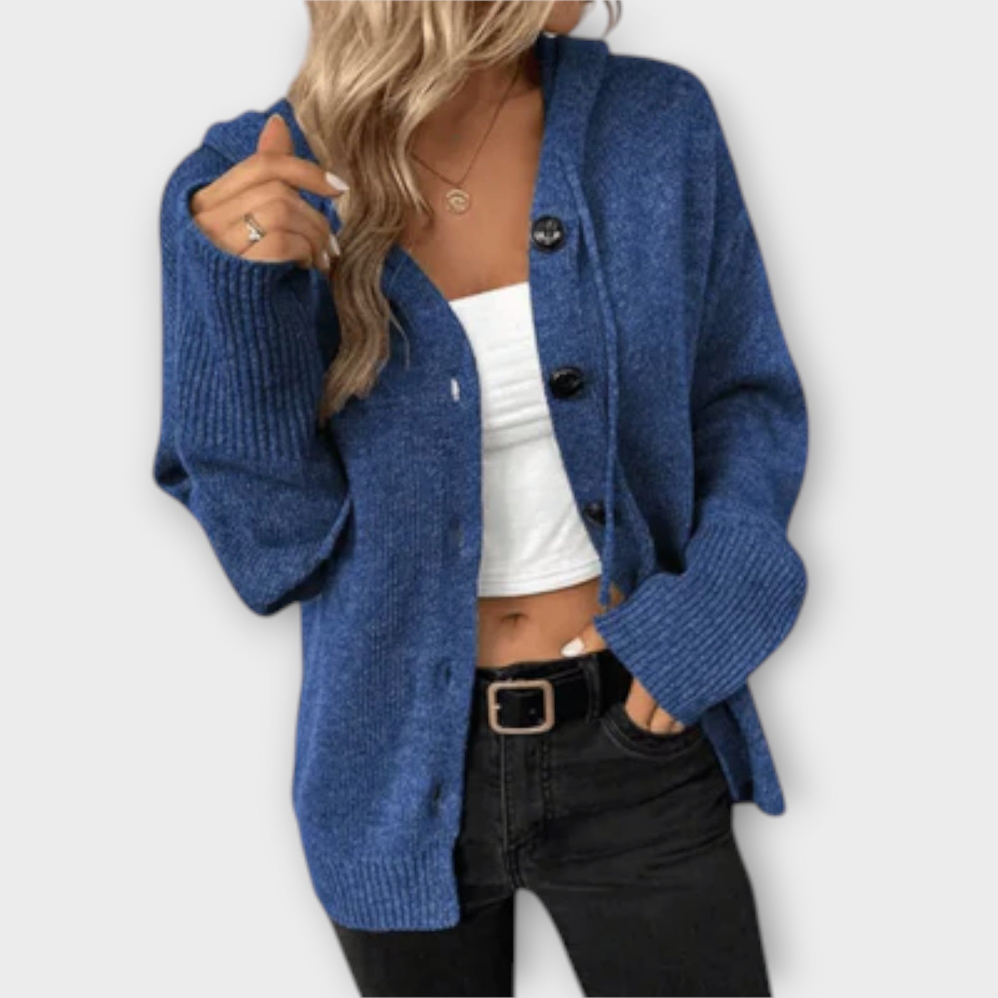 Brittan - Knitted Cardigan with Buttons