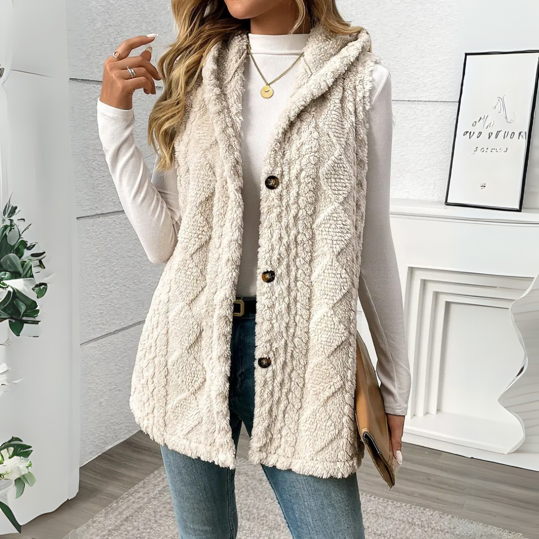 Sophia - Cozy Wool Vest with Hood