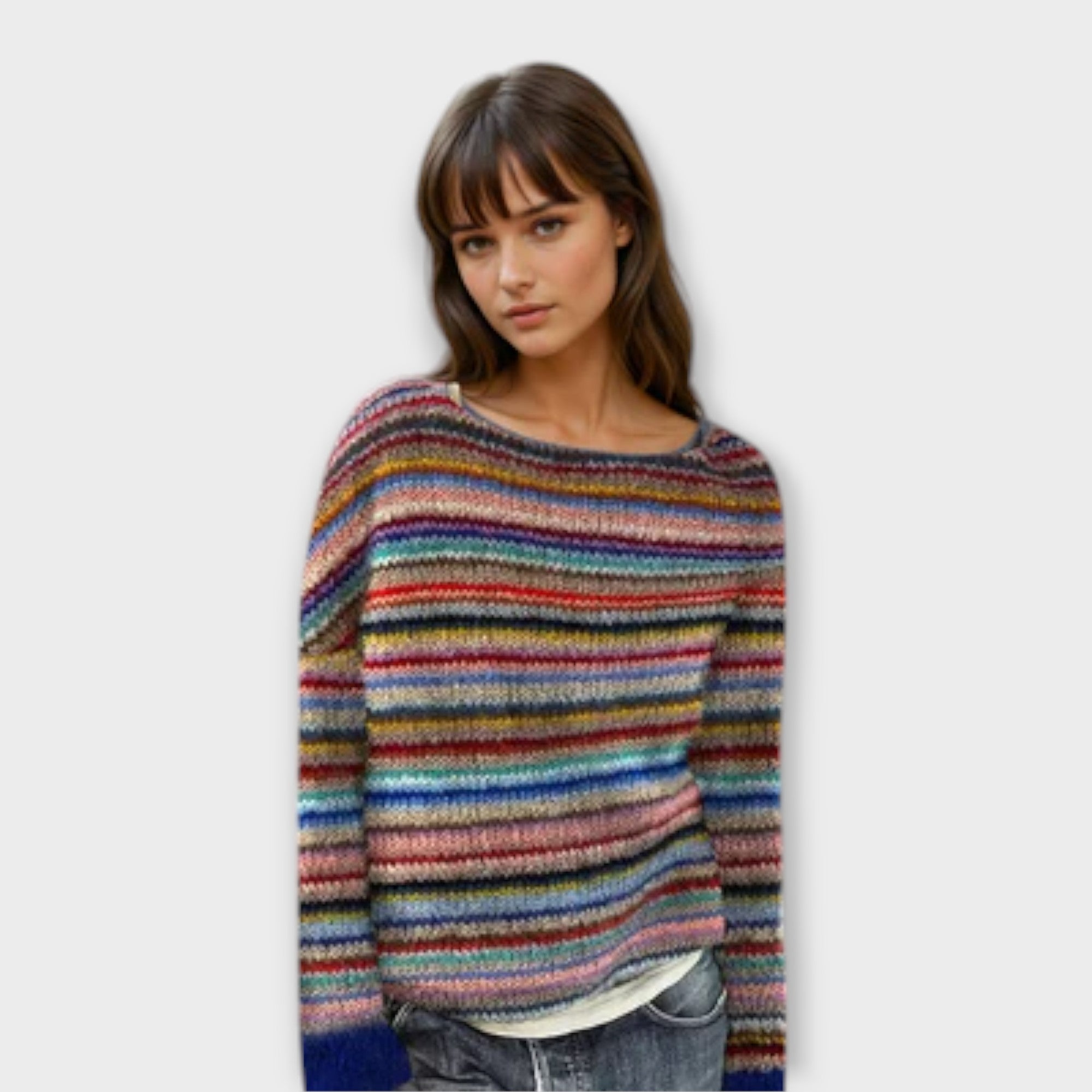 Manonin - Casual & Cozy Striped Sweater