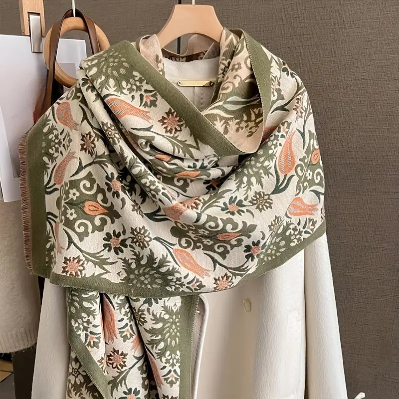 Scarf with Floral Design