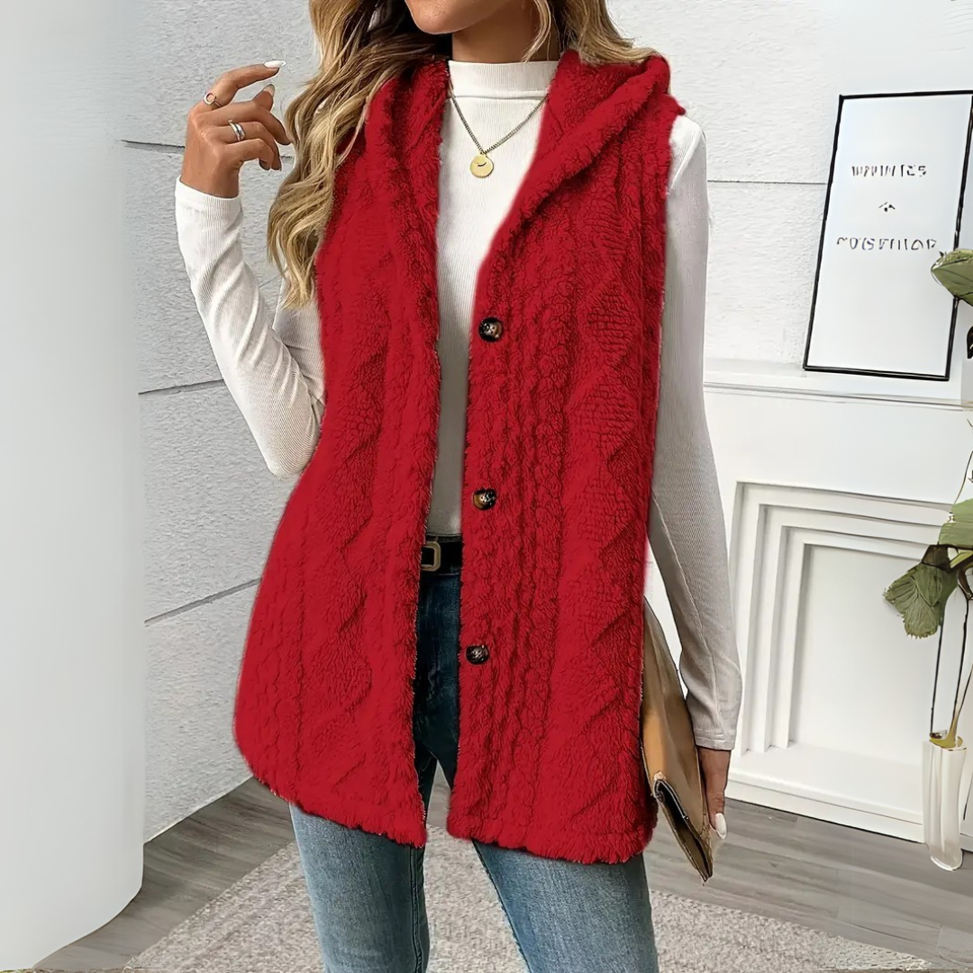 Sophia - Cozy Wool Vest with Hood