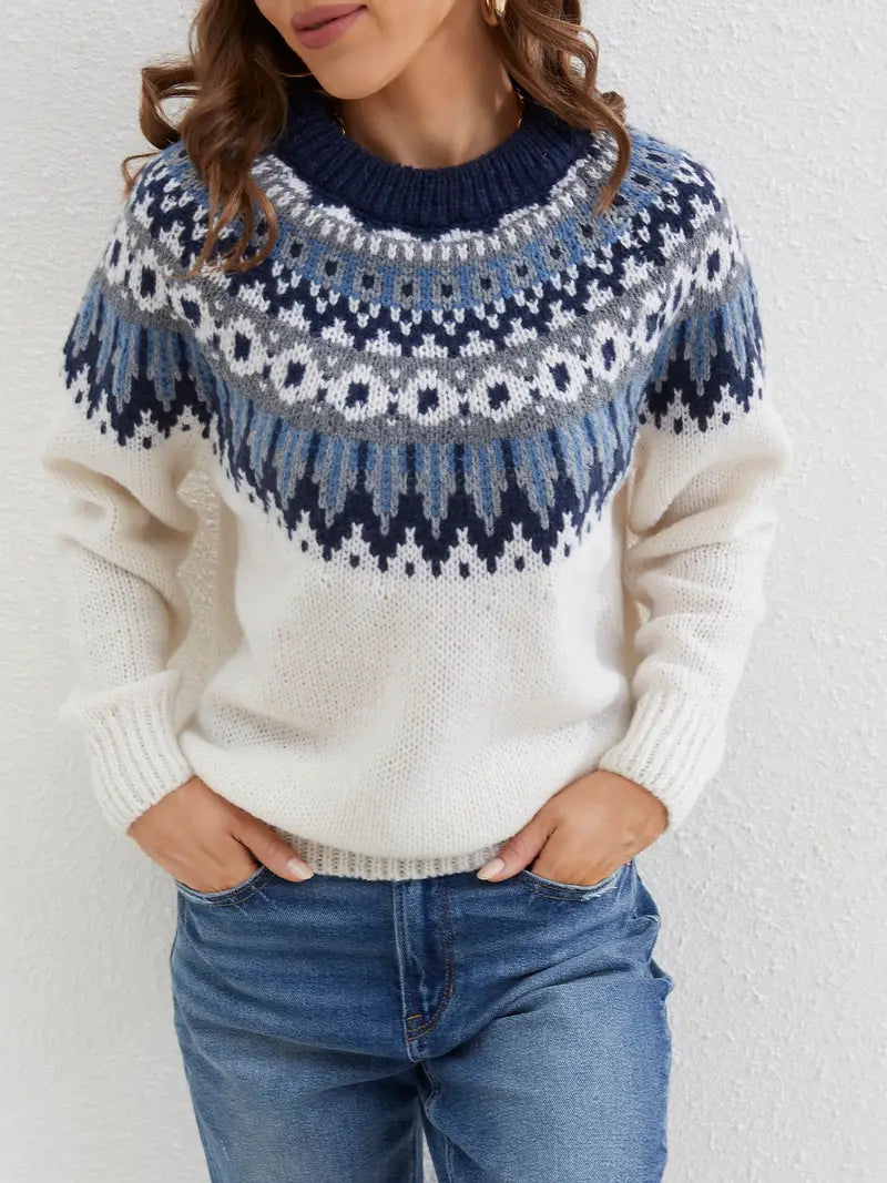 Vintage Vibes Fair Isle Crewneck Sweater