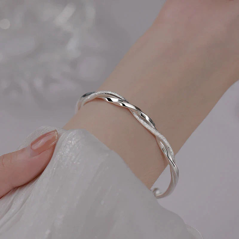 Elegant Braided Silver Bracelet