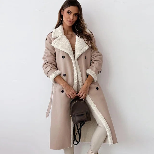 Elisabeth - Stylish & Lined Leather Coat