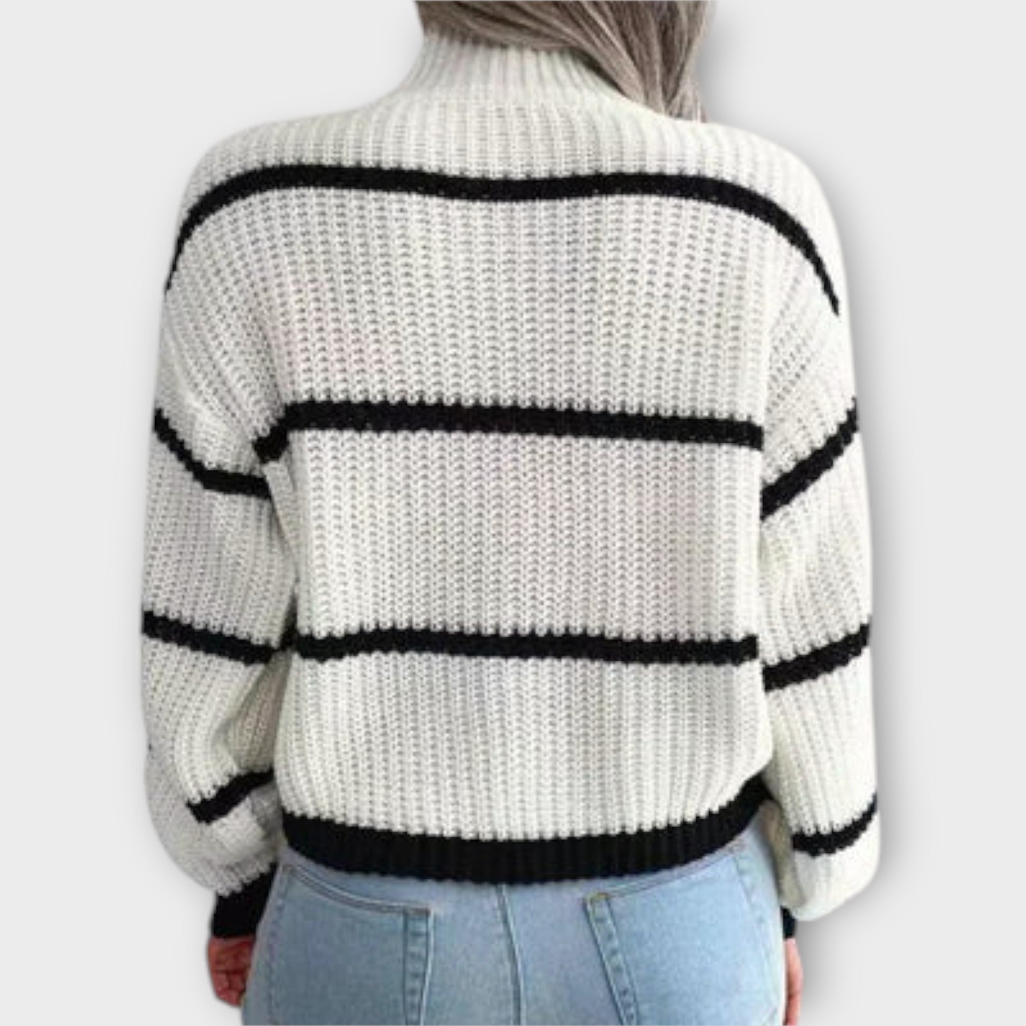 Chavala - Striped Turtleneck Sweater