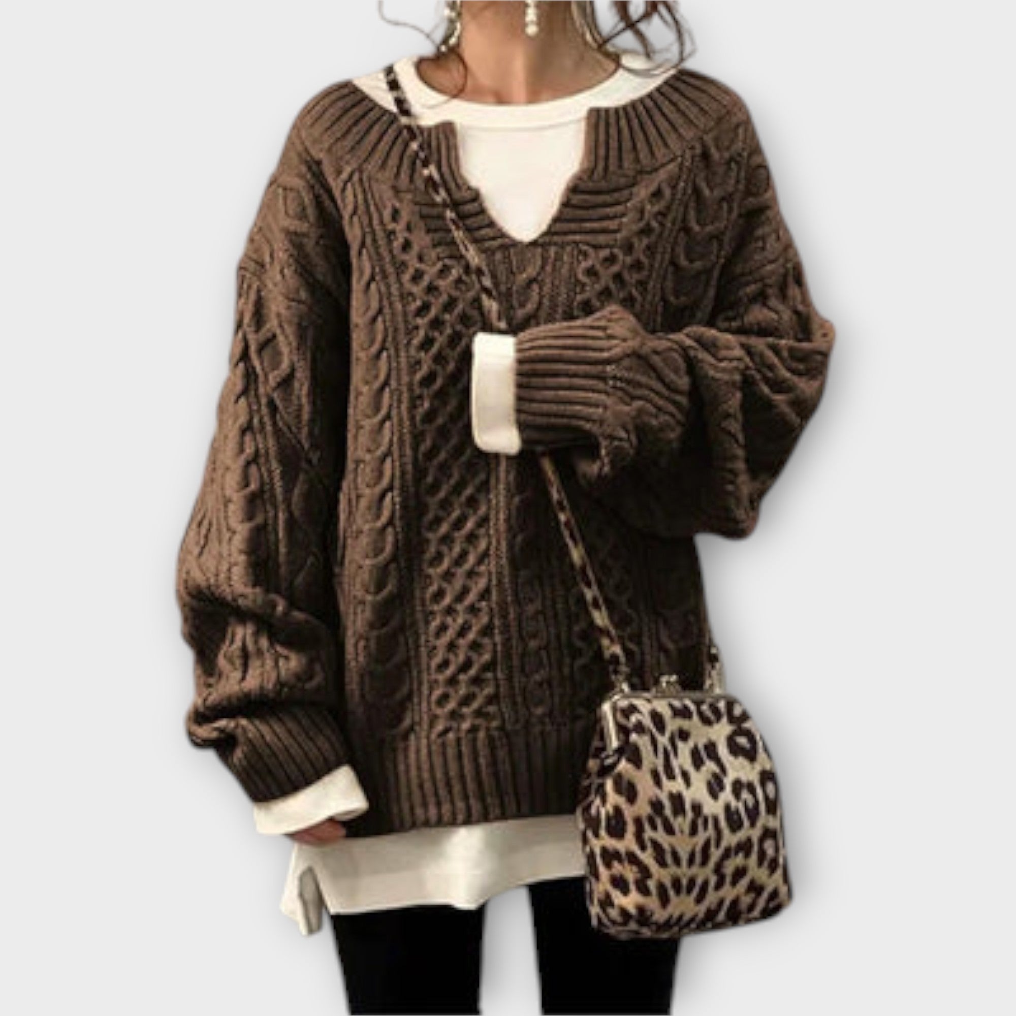 Oversized Cable Knit Sweater