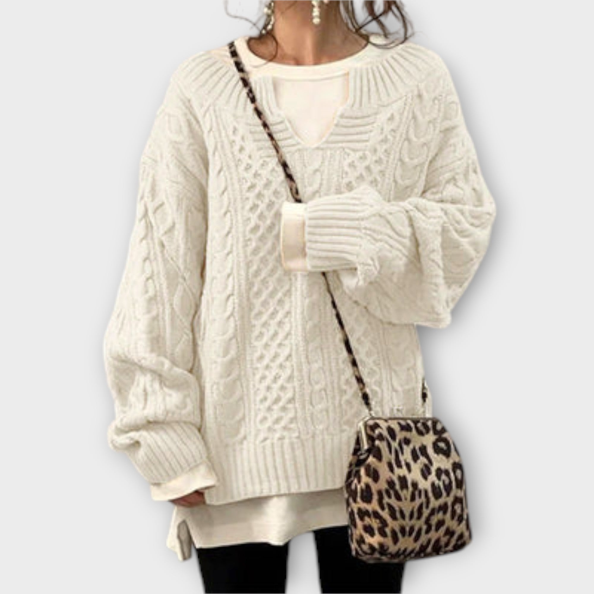 Oversized Cable Knit Sweater