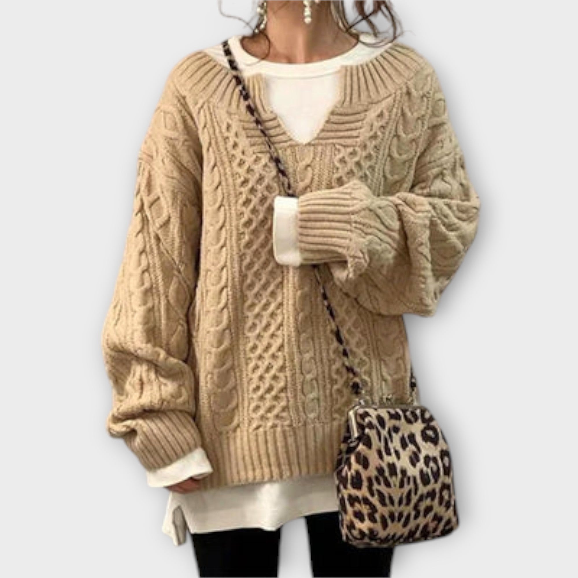 Oversized Cable Knit Sweater