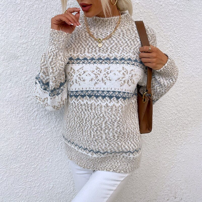 Bridget – Winter Fair Isle Knit Sweater