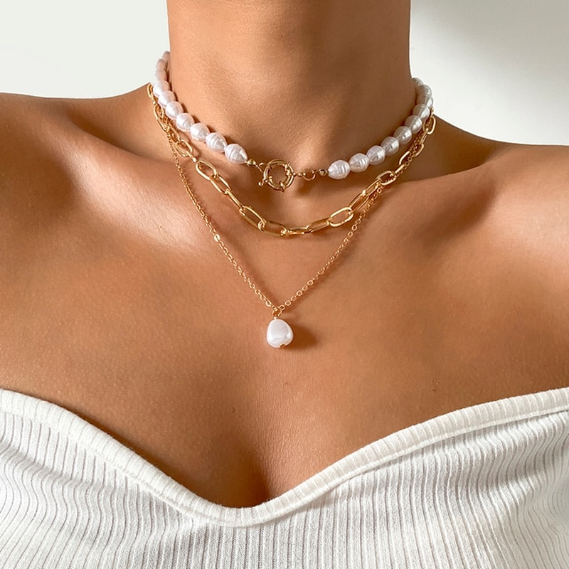 Vintage Multi-Layer Pearl Necklace